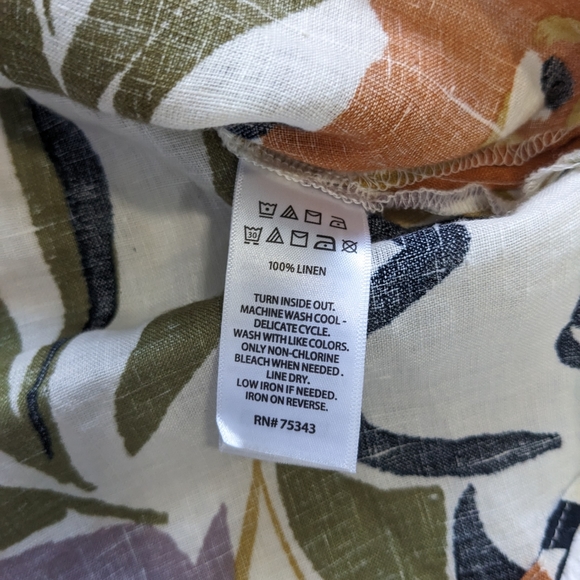 RACHEL ZOE Linen Short Sleeve Blouse Shirt - Picture 8 of 8